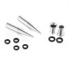 Silver Surgical Stainless Steel Plugs & Tapers Stretching Kits (4)
