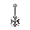 Celtic Cross Print 316L Surgical Stainless Steel Belly Bars
