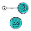 Day Of The Dead Printed Skull 316L Surgical Stainless Steel Belly Bars 1