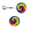 Psychedelic Chaos Spiral 316L Surgical Stainless Steel Belly Bars 1