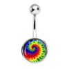 Psychedelic Chaos Spiral 316L Surgical Stainless Steel Belly Bars