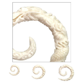 Wild Tribe Acrylic Ivory Dragon Spiral Taper