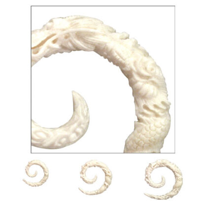 Wild Tribe Acrylic Ivory Dragon Spiral Taper