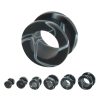 Black and White Marble Screw Fit Plugs (2)