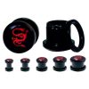 Chinese Red Dragon Black Screw Fit Acrylic Plug