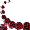 Red and Black Checkered Double Flared Plugs (2)