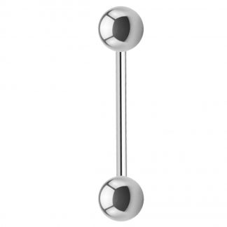 14g Round Ball 316L Surgical Stainless Steel 12mm Barbell