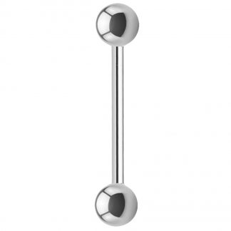14g Round Ball 316L Surgical Stainless Steel 16mm Barbell