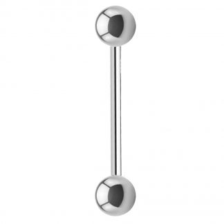 16g Round Ball 316L Surgical Stainless Steel 12mm Barbell 3mm Balls