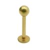 8mm Round Ball Titanium Anodised 316L Stainless Steel Labret   Gold