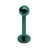 8mm Round Ball Titanium Anodised 316L Stainless Steel Labret   Green