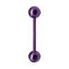 Round Ball Titanium Anodised 316L Surgical Steel Barbell 14ga   Metallic Purple
