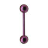 Round Ball Titanium Anodised 316L Surgical Steel Barbell 14ga   Pink
