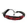 Black and Red Tribal Leather Bracelets 2