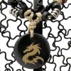 Dragon Tribal Design Ox Bone Pendant Rope Necklaces