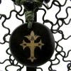 Gothic Cross Design Ox Bone Pendant Rope Necklaces