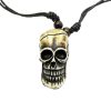 Skull Pendant Leather Rope Necklaces 1