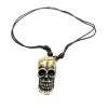 Skull Pendant Leather Rope Necklaces
