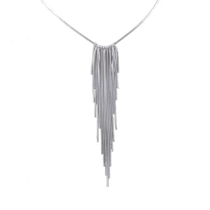 Snake Chain Waterfall Hanging Silver Plated Necklaces 1