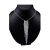 Snake Chain Waterfall Hanging Silver Plated Necklaces