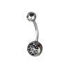 Coloured Leopard Print 316L Surgical Stainless Steel Belly Bars White