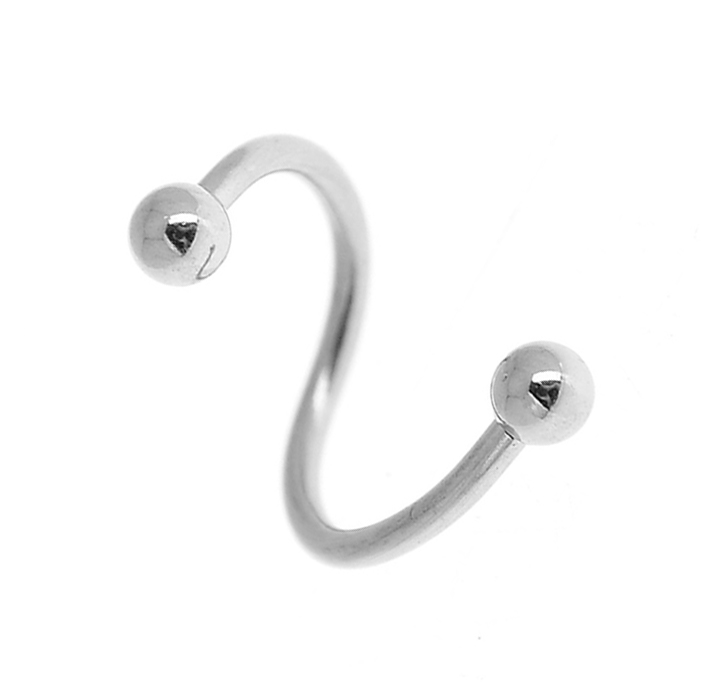 16 Gauge 316l Surgical Stainless Steel Twist Cartilage Eyebrow Lip Nose Piercing Oz Body Jewellery