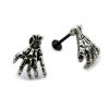 Skeleton Hand 316L Surgical Stainless Steel Lip Ring 0