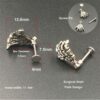 Skeleton Hand 316L Surgical Stainless Steel Lip Ring