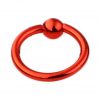 Surgical Steel Captive Bead Ring Septum Cartilage Eyebrow Lip Helix Tragus Ear Hoop   Red 1