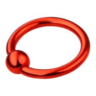 Surgical Steel Captive Bead Ring Septum Cartilage Eyebrow Lip Helix Tragus Ear Hoop   Red