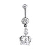 Gem Crown 316L Stainless Steel Dangle with Large Crystal Gem 2