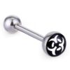 Acrylic Printed 316L Surgical Stainless Steel Tongue Rings   Toxic