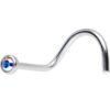 CZ Gem 316L Surgical Stainless Steel Nose Hook   Opal