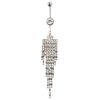 Crystal CZ Gem Waterfall 316L Surgical Stainless Steel Belly Dangles