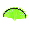 Fluro Green Acrylic Plugs & Tapers Stretching Kit (36pc) Tapers