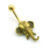 Golden Elephant 316L Surgical Stainless Steel Belly Ring Front