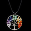 Natural Stone Bead Tree Of Life Pendant Necklace 2
