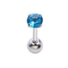 Round Pacific Opal CZ Gem 316L Surgical Stainless Steel Labret  Stud 1