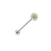 Sparkling Gem in Acrylic 316L Stainless Steel Barbell   Clear