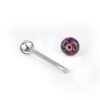 Sparkling Gem in Acrylic 316L Stainless Steel Tongue Ring   Unscrewed