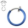 Titanium Anodised Surgical Steel Fake Nose Lip Eyebrow Belly Septum Ring Blue 2