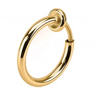 Titanium Anodised Surgical Steel Fake Nose Lip Eyebrow Belly Septum Ring Gold
