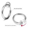 Titanium Anodised Surgical Steel Fake Nose Lip Eyebrow Belly Septum Ring Silver 2
