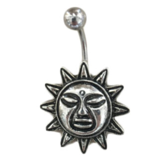 Tribal Sun 316L Surgical Stainless Steel Belly Ring