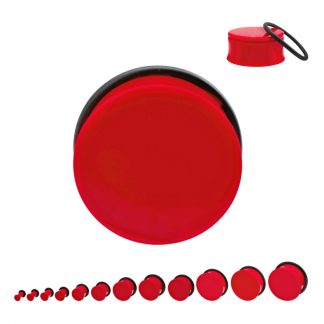 Acrylic Single Flare Plug Red
