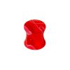 Black & Red Marbled Acrylic Double Flared Plug   Red