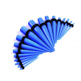 Bright UV Coloured Acrylic Tapers Light Blue