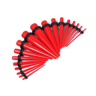 Bright UV Coloured Acrylic Tapers   Red