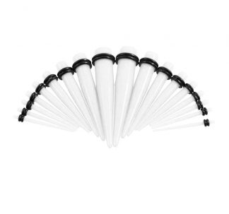 Bright UV Coloured Acrylic Tapers White