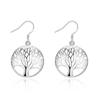 Tree Of Life Silver Earrings